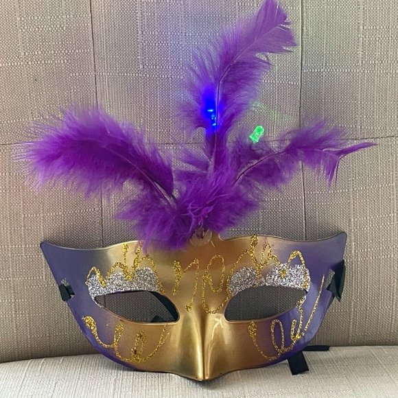 Halloween Mask Light Up Party Eye Masquerade Fancy Party Mask Women Mask - Picture 8 of 8